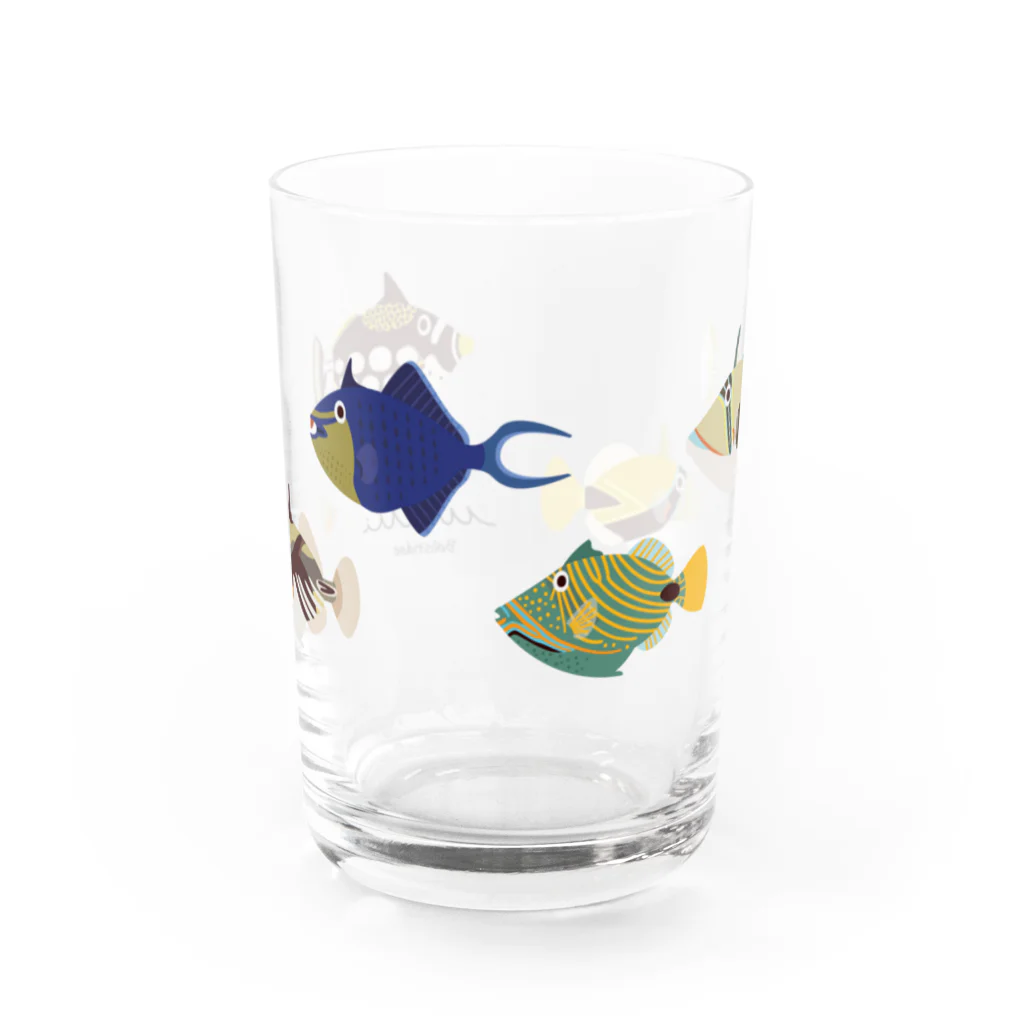 Astrio SUZURI店のモンガラカワハギ Water Glass :front