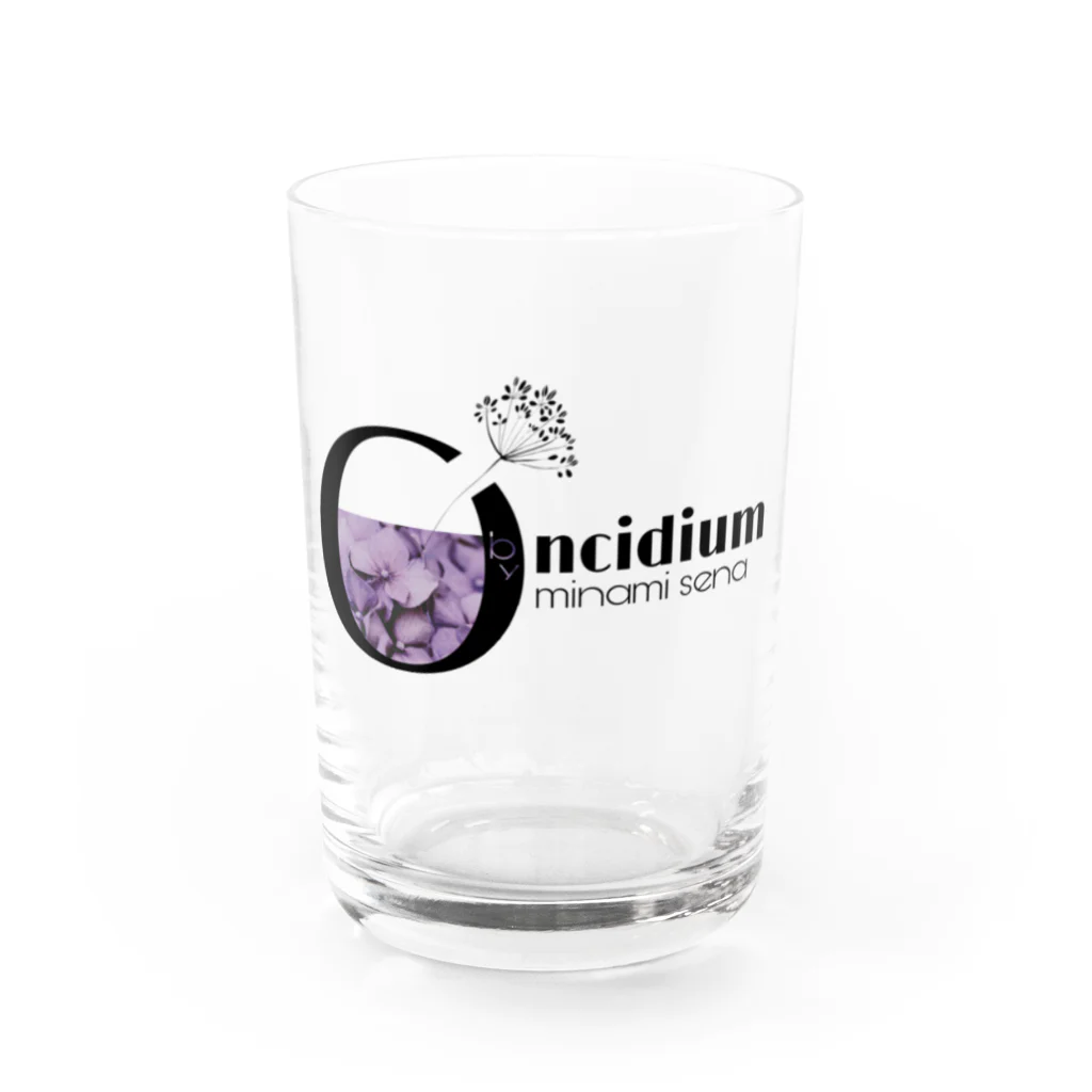 Oncidium  by minamisenaのLOGO 紫陽花 Water Glass :front
