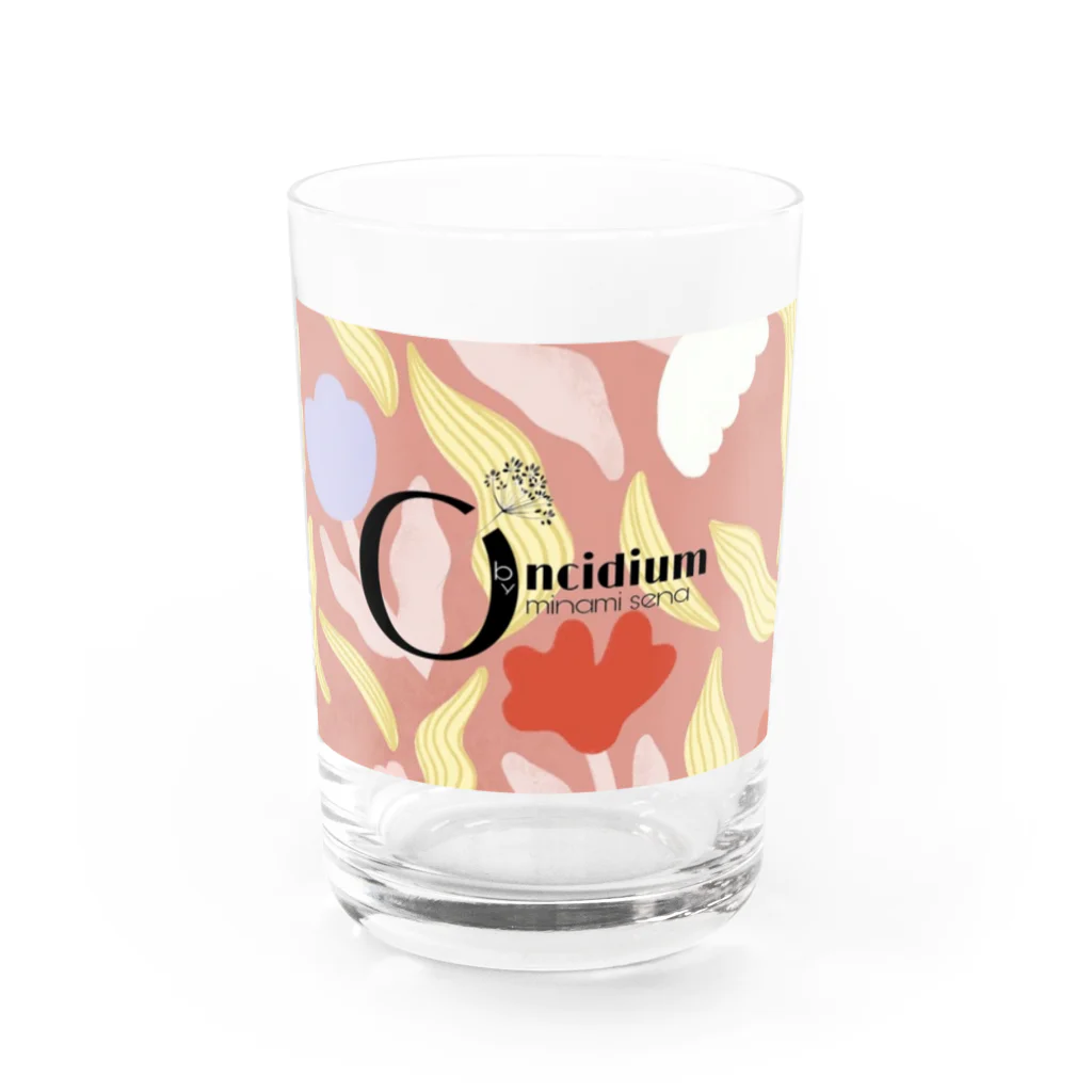 Oncidium  by minamisenaのフラワー✖️ロゴ Water Glass :front