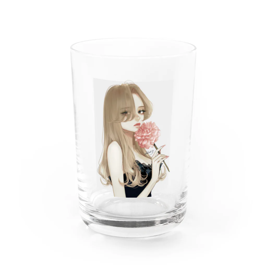 dahlia shop SUZURIのdahlia2 Water Glass :front