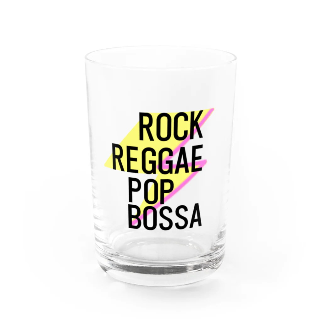 DREAMERの雑貨屋さんのROCK REGGAE POP BOSSA Water Glass :front