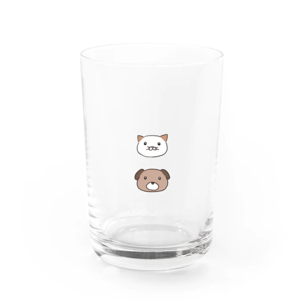 Meowのいぬころにゃんころ Water Glass :front