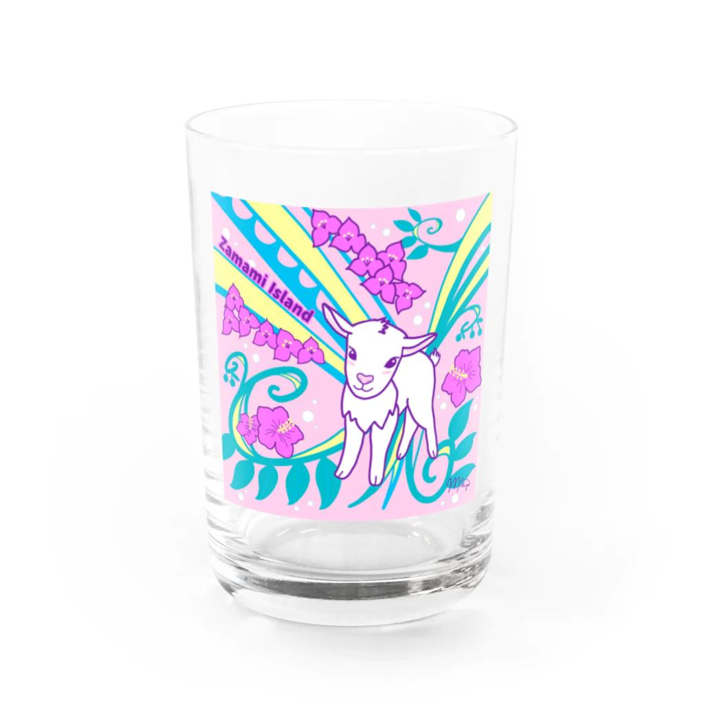 Aquagirl Zamami のZamami ヒージャーベビー Water Glass :front