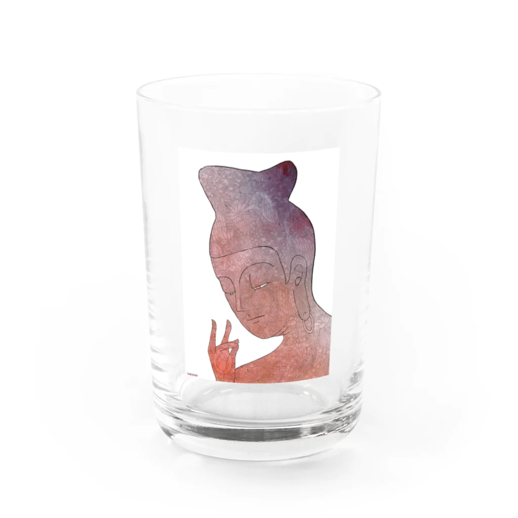 フジリンゴ族のお店の弥勒菩薩スライム柄 Water Glass :front