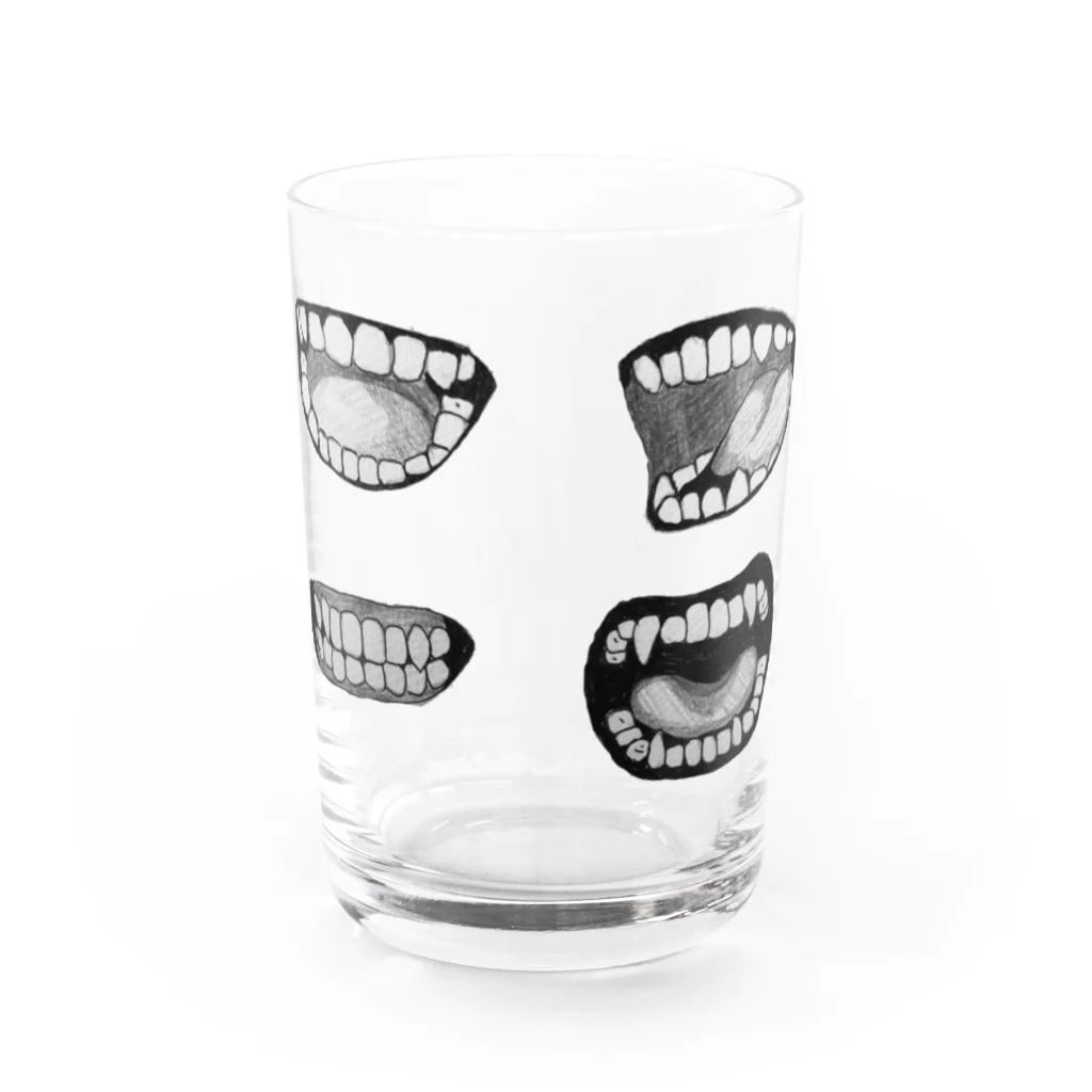 限界屋のお口くん Water Glass :front