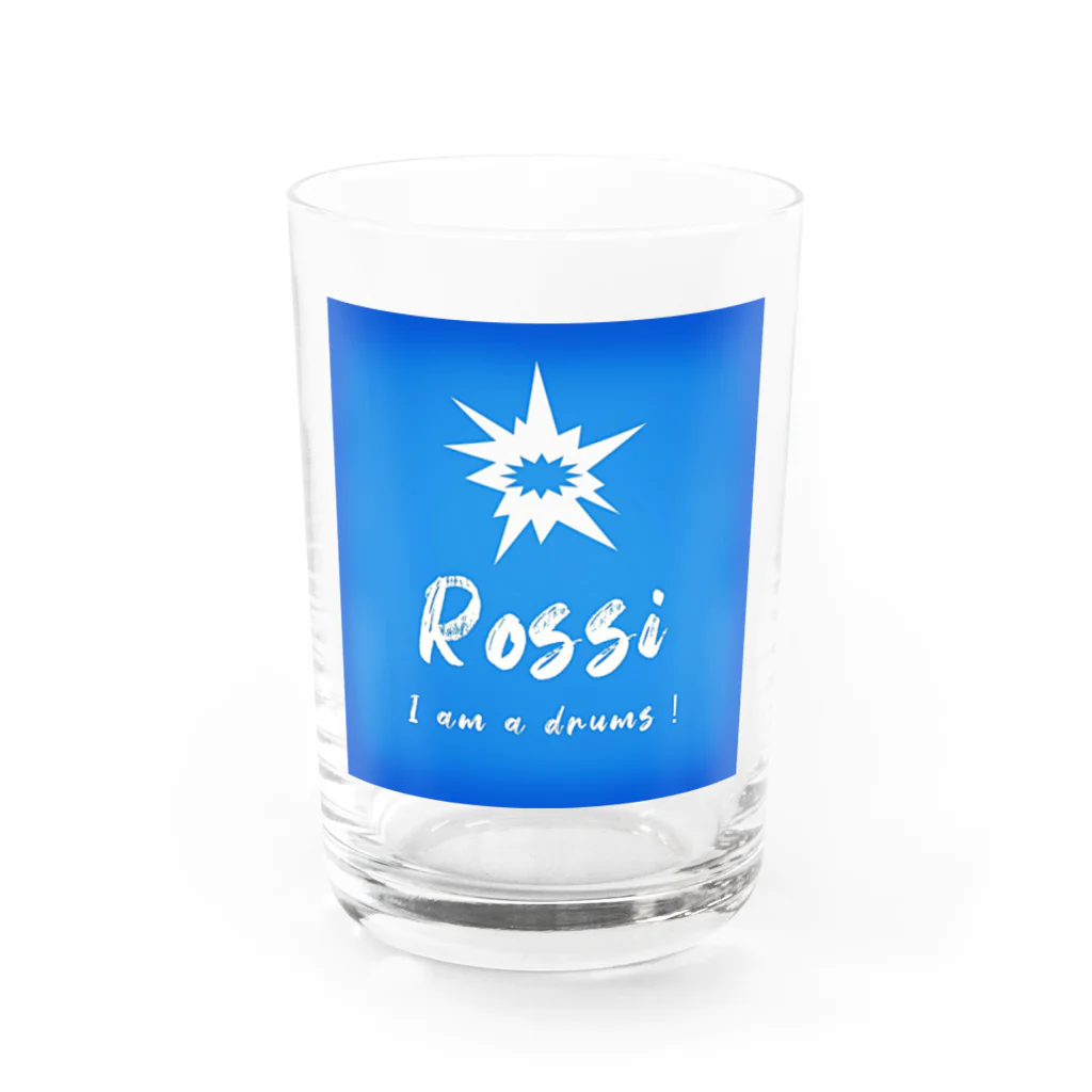 SHOP 64のRossiロゴ青 Water Glass :front