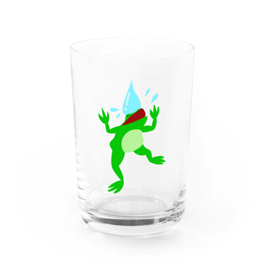 ぷろのかえるくん Water Glass :front