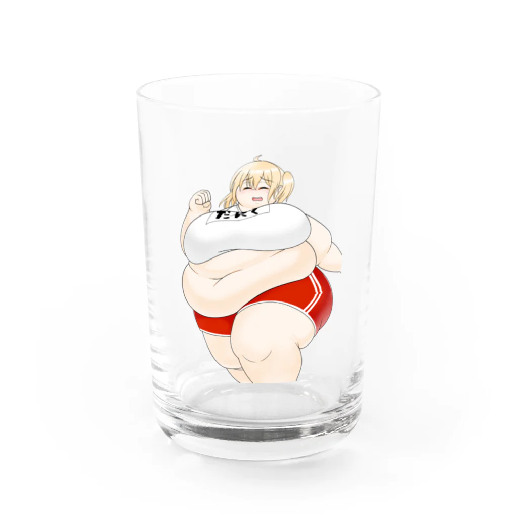 もぶ(留年)のだにくちゃん Water Glass :front