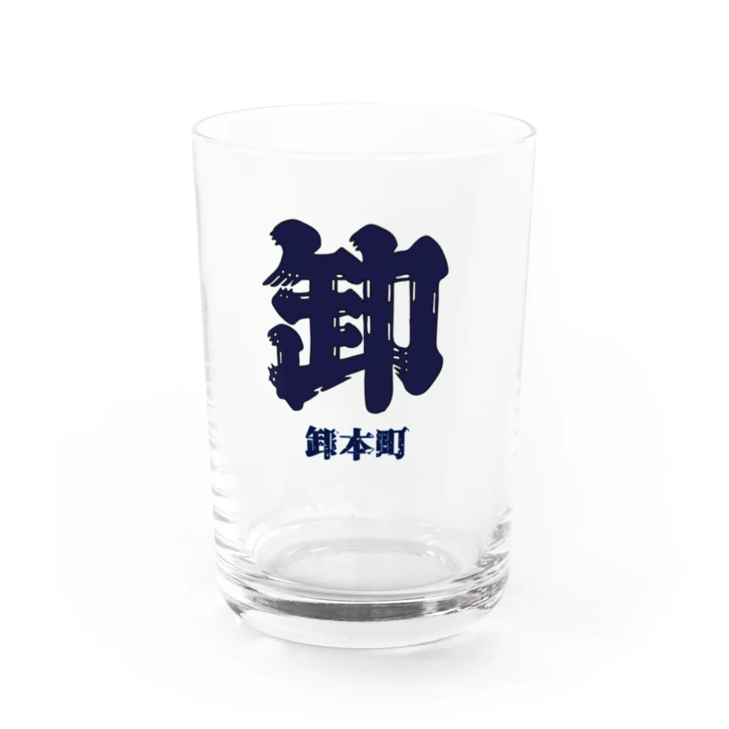 浜松まつり愛好家の卸本町の凧印コップ Water Glass :front