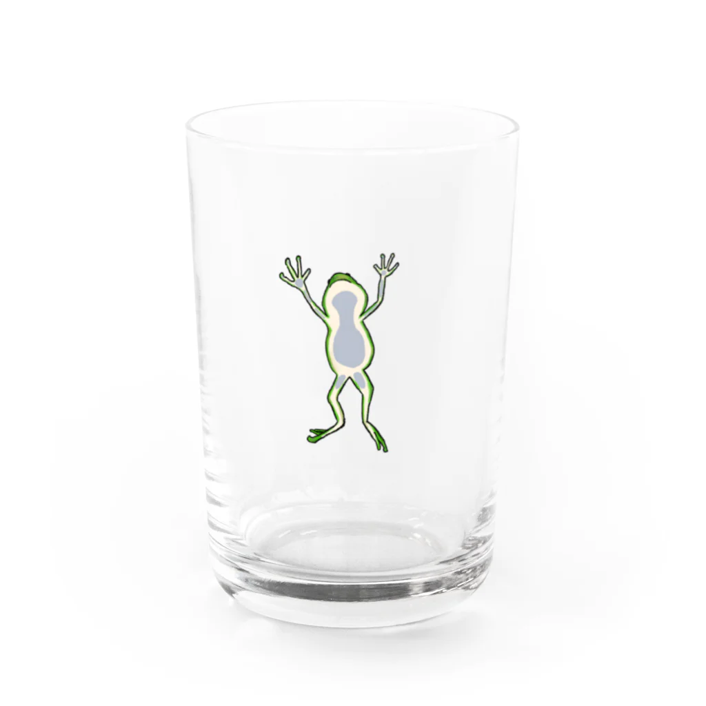 エバ・グリーンのへばりついたカエル Water Glass :front