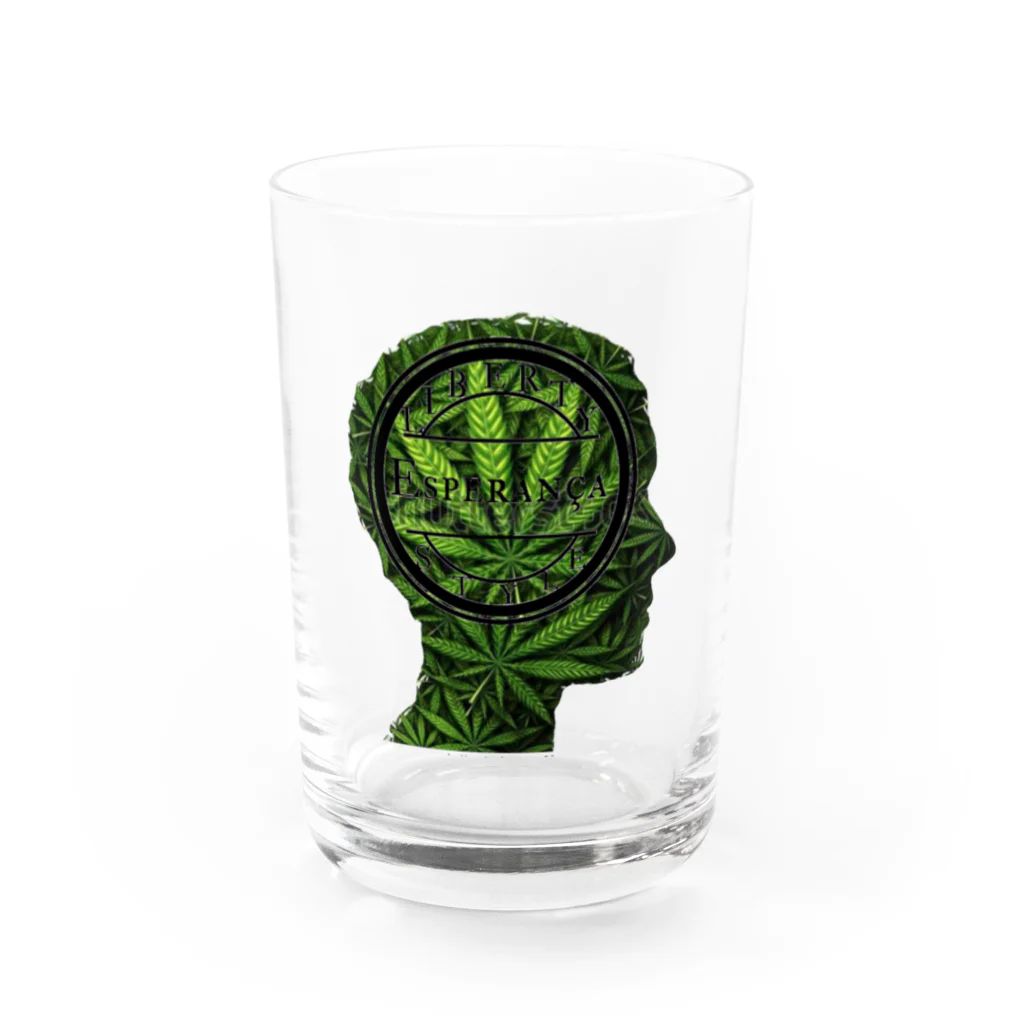 ganja manの420 Water Glass :front