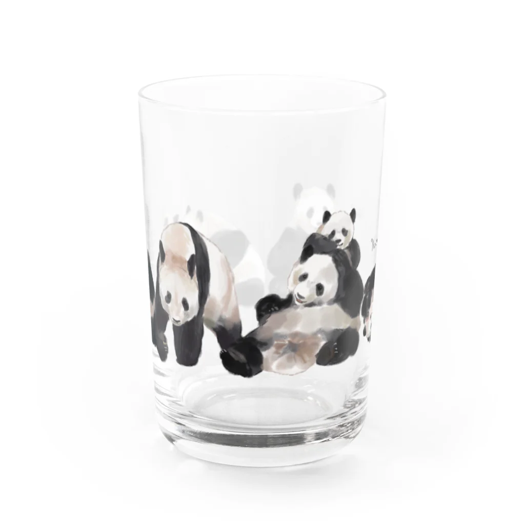 まるめろのパンダが、すき Water Glass :front