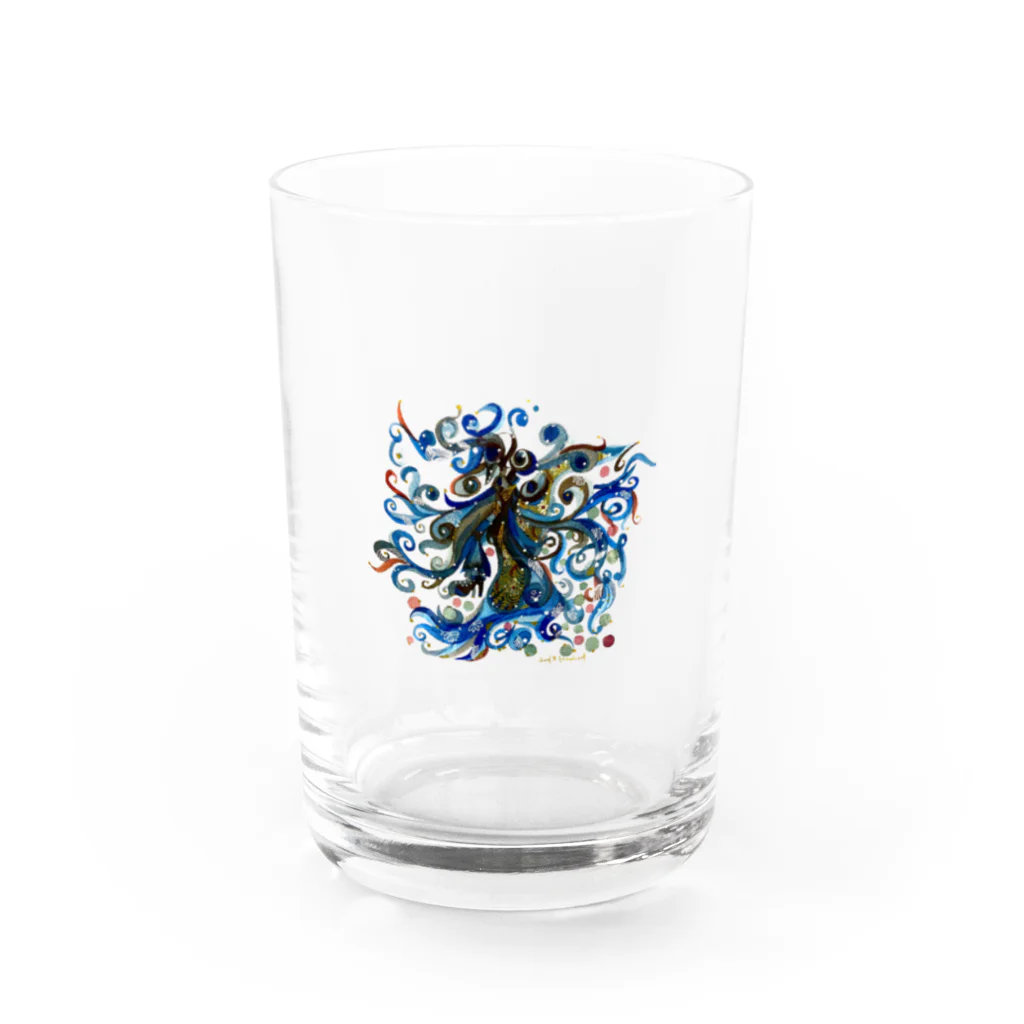 ほんだ猫の酒水の振袖 Water Glass :front