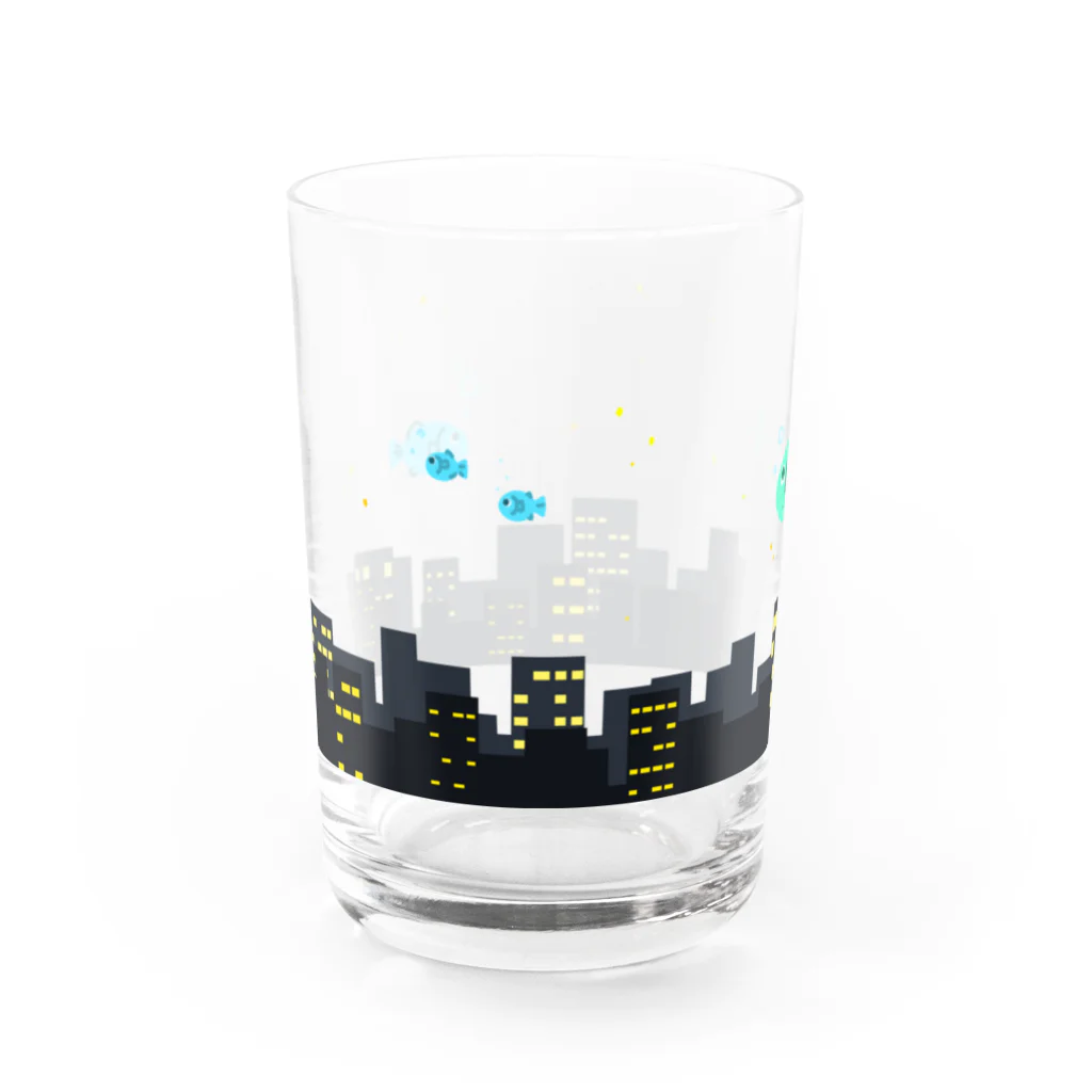 そのへんの黒猫の空の魚 Water Glass :front