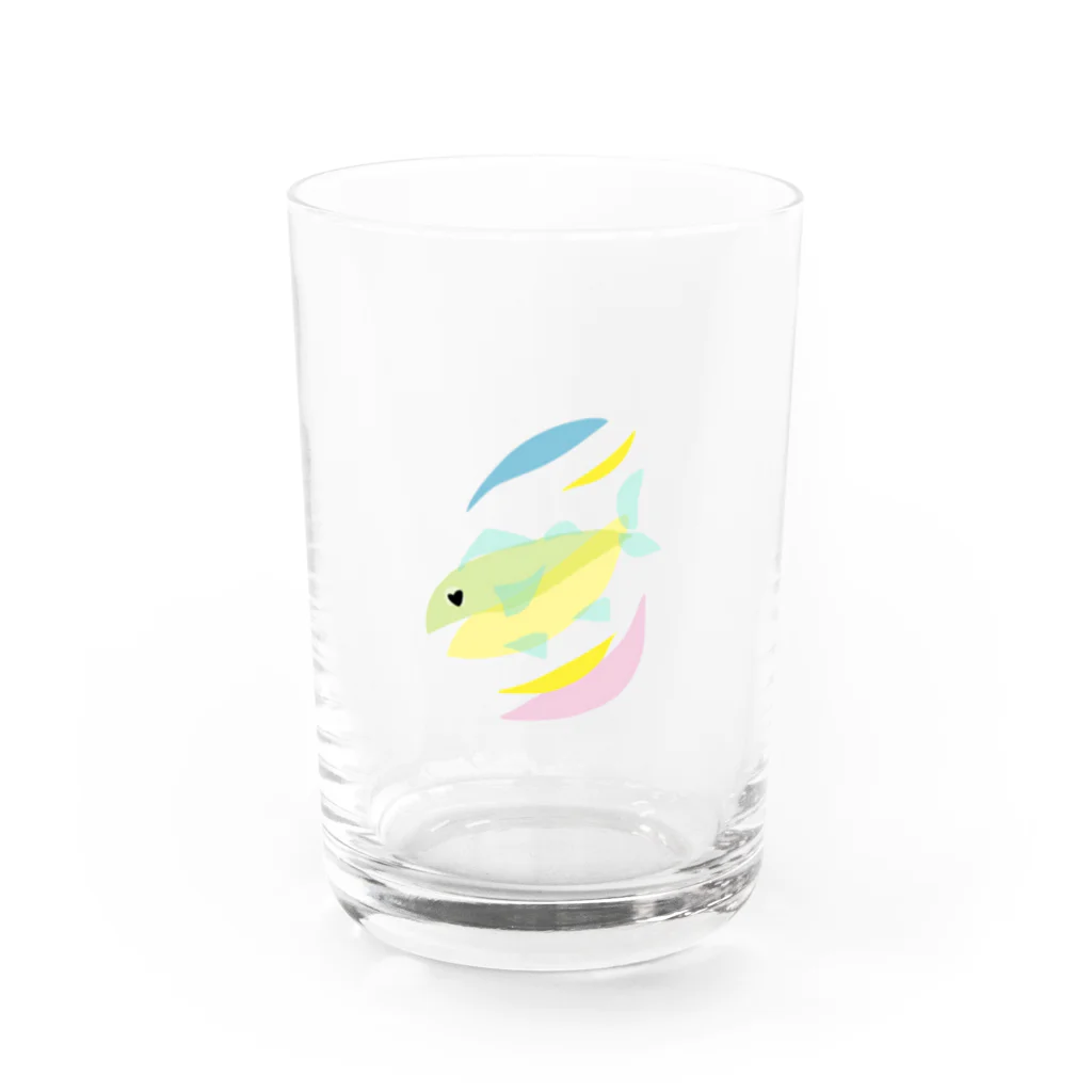 ロジローのオサカナ(淡色) Water Glass :front