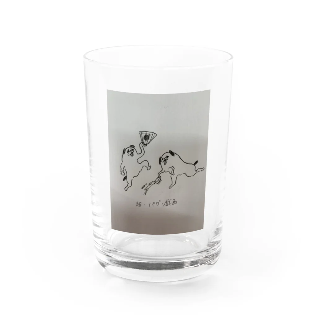 pigeonlyの超･パグ戯画 Water Glass :front