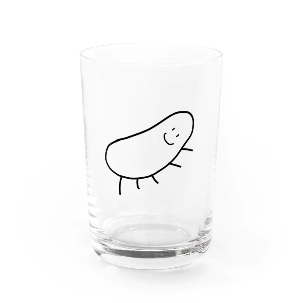 〜影ショップ〜のにっこりいもむし Water Glass :front