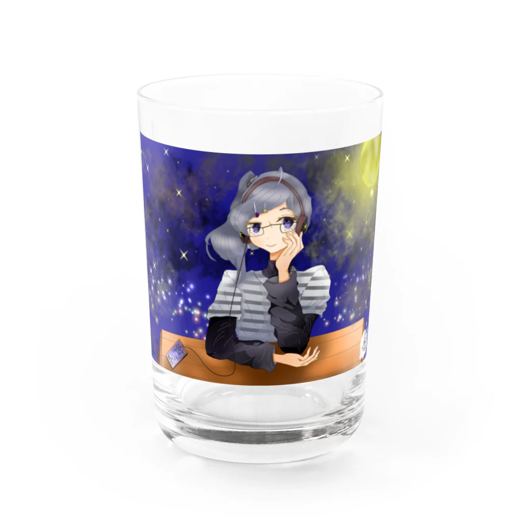 ColorfuLにゃんこののんびり Water Glass :front