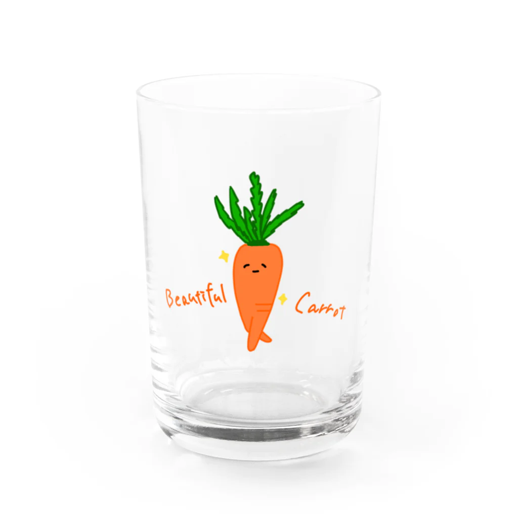 フランスパンの端くれのBeautiful Carrot Water Glass :front