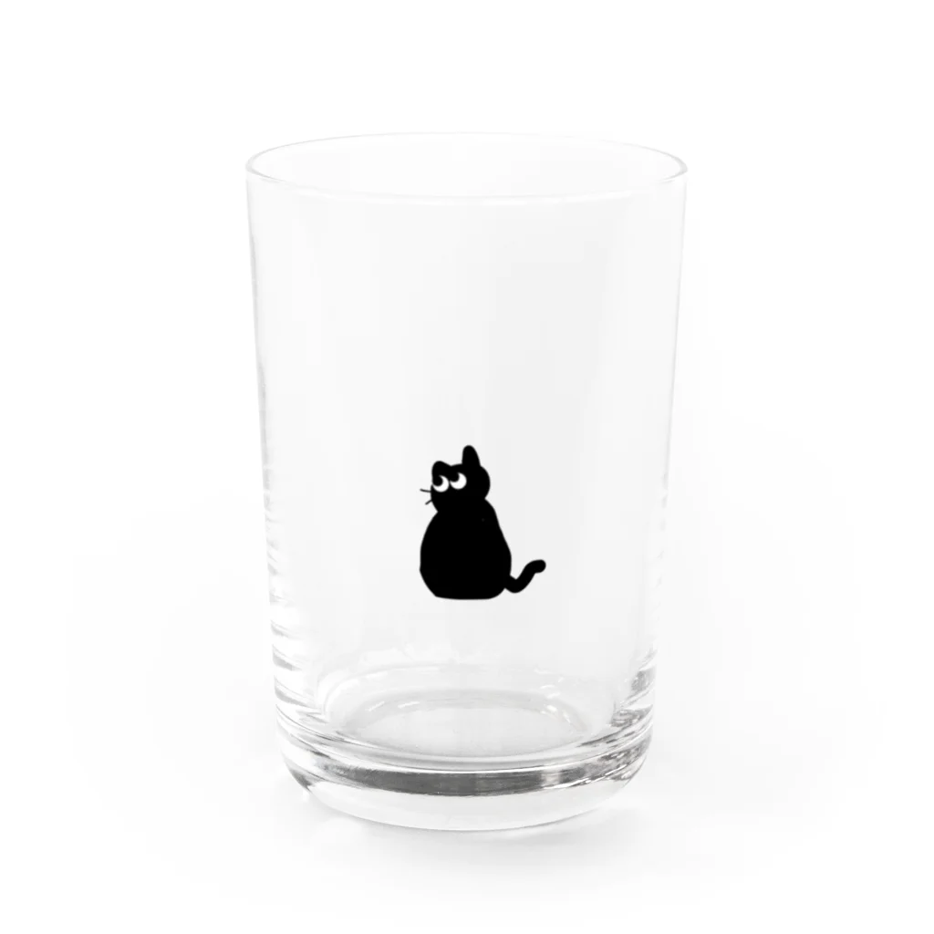 くろぺい舎の折れしっぽのくろぺい Water Glass :front