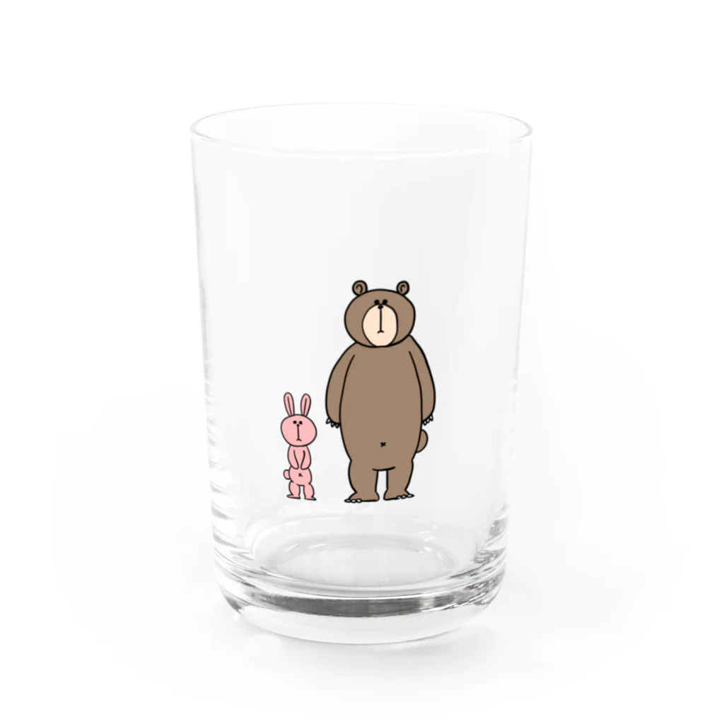 ゆじろうのくまさんとうさぎさん Water Glass :front