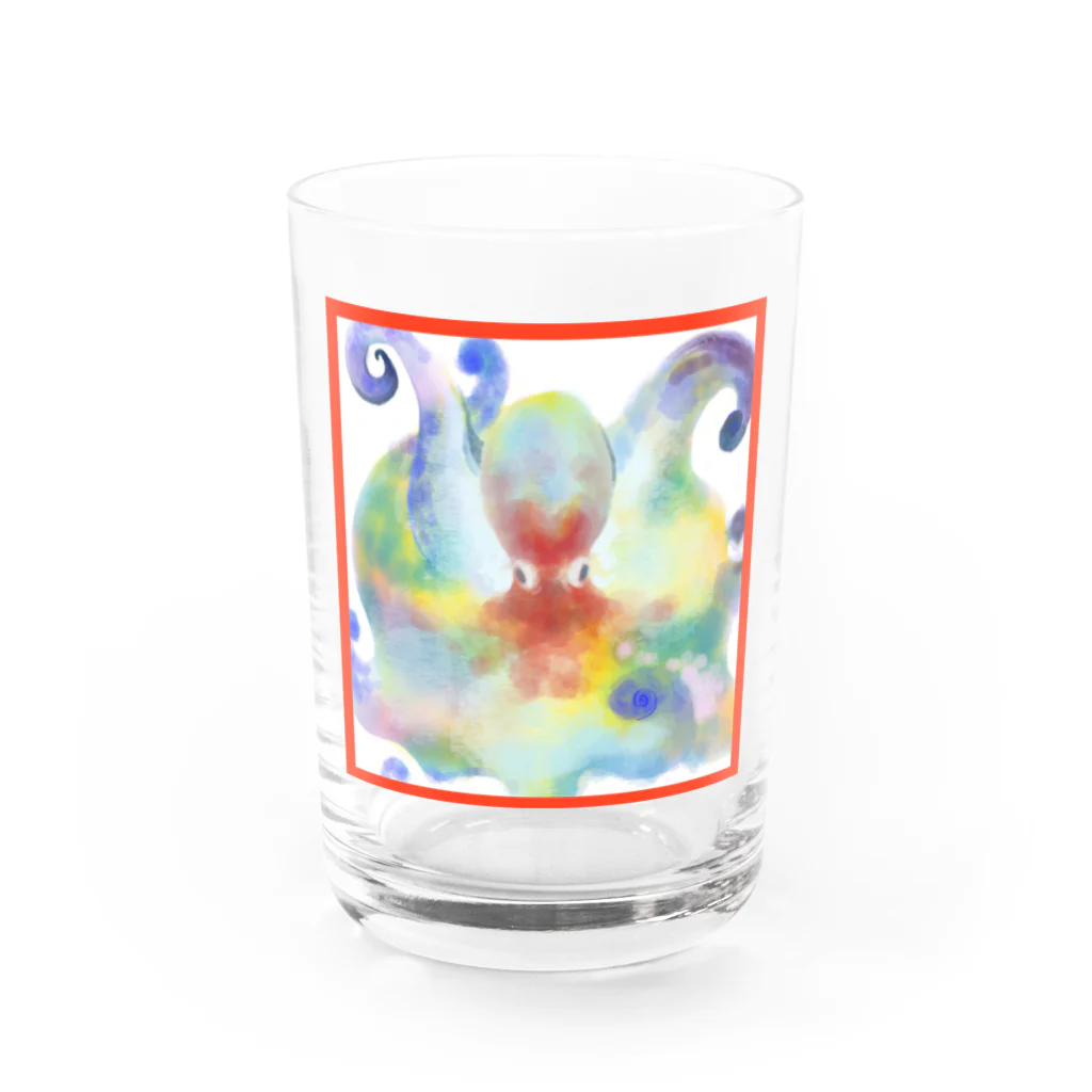 まるやままよのタコスギくん Water Glass :front