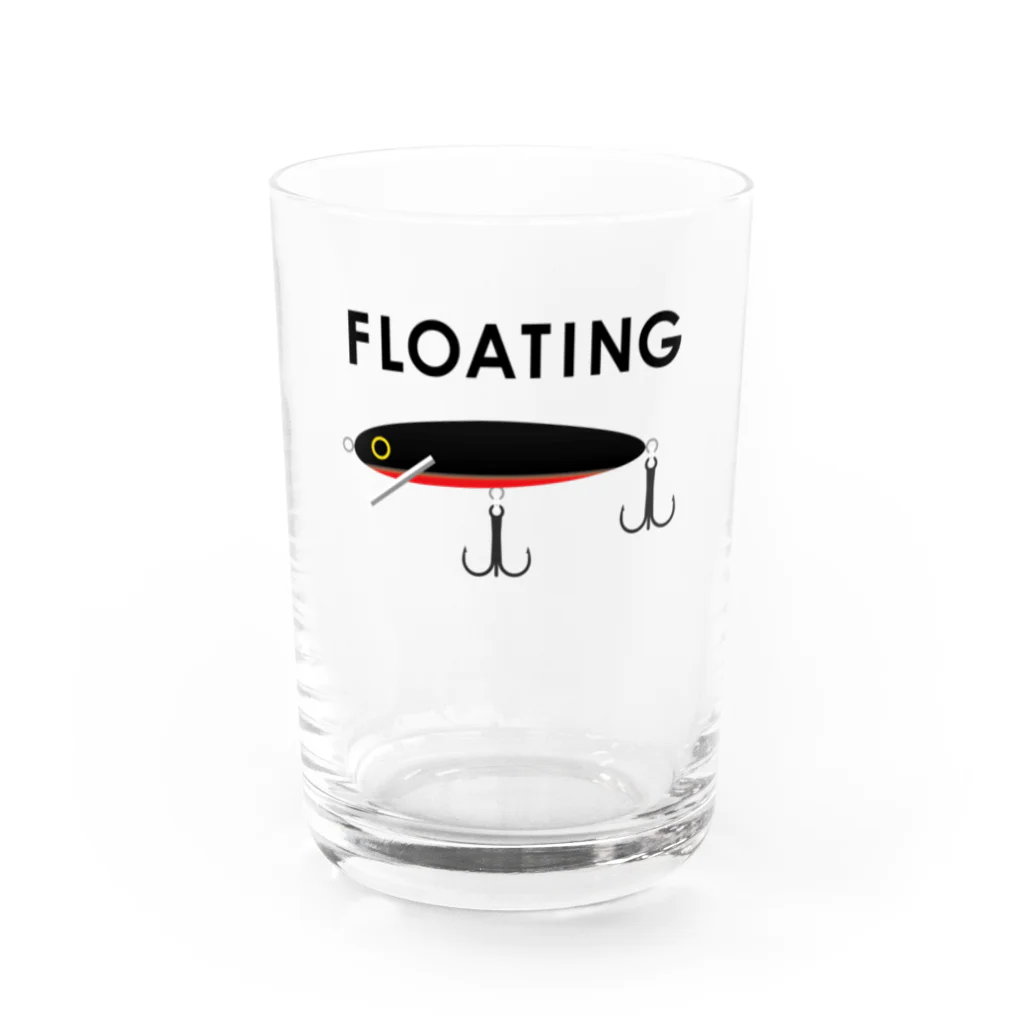 FISHING without FRIENDSのフローティングミノー / ブラック Water Glass :front