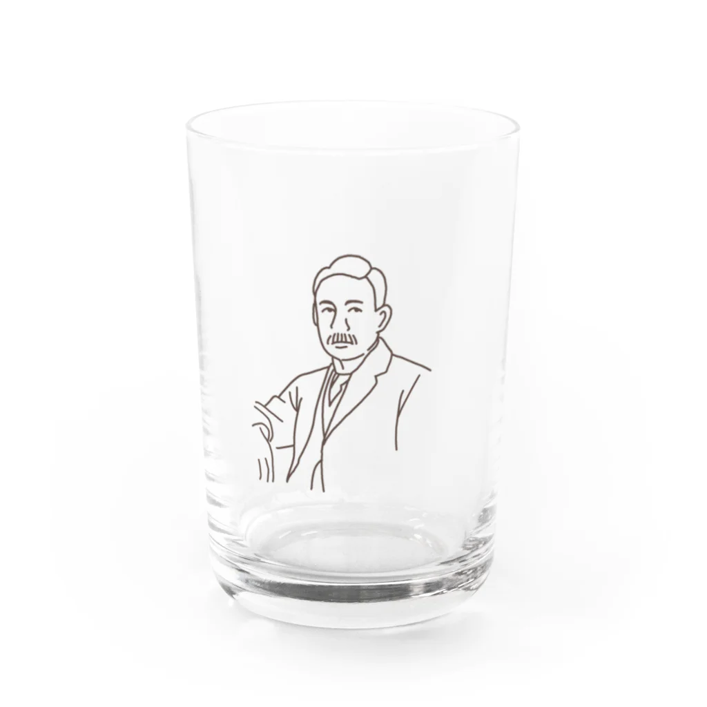 iiiiikustanの夏目の漱石さん。 Water Glass :front