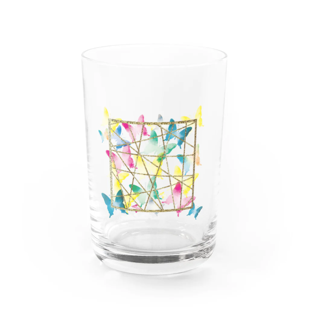 nanatitchのGOLDと蝶々 Water Glass :front