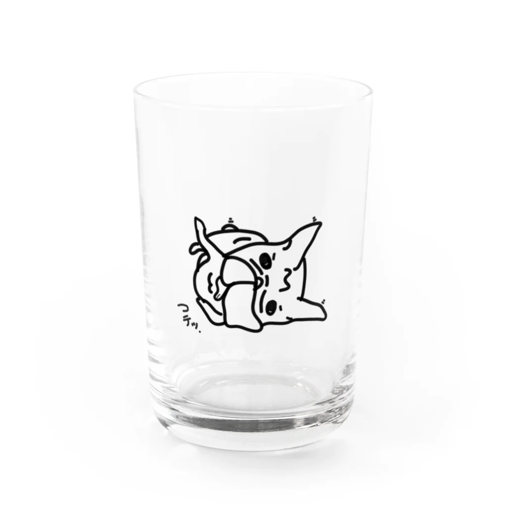 タフタフさんのフレブル　コテっ Water Glass :front