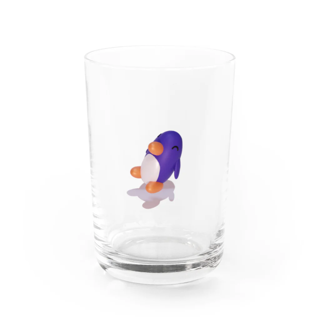 ペンギンマートの３Dペンギン(浮遊) Water Glass :front