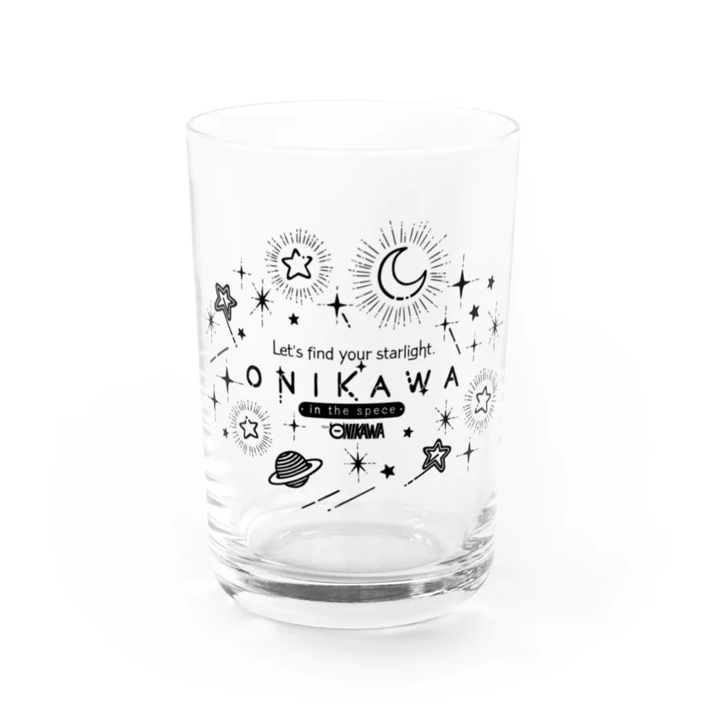 紗ノさん家のONIKAWA Tシャツ（白) Water Glass :front