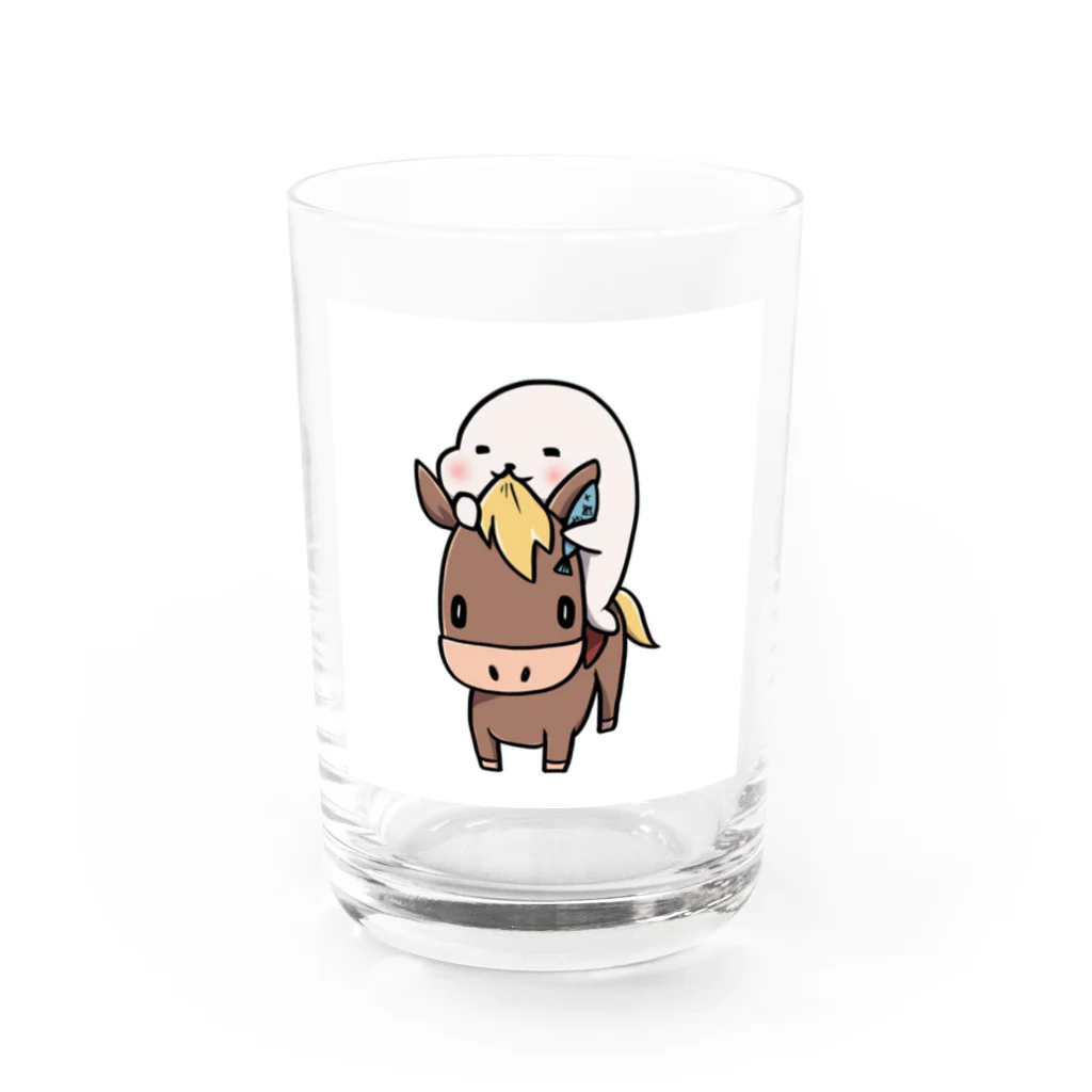 玉嶋亮 競馬の教科書 著者のたまちゃん Water Glass :front