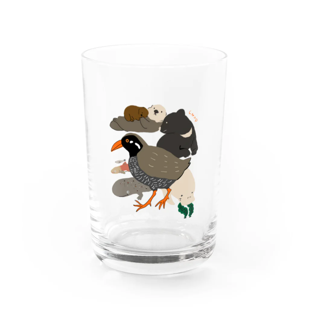 チナップあにまるマートのぜつめつきぐしゅ１ 〜japan〜 Water Glass :front