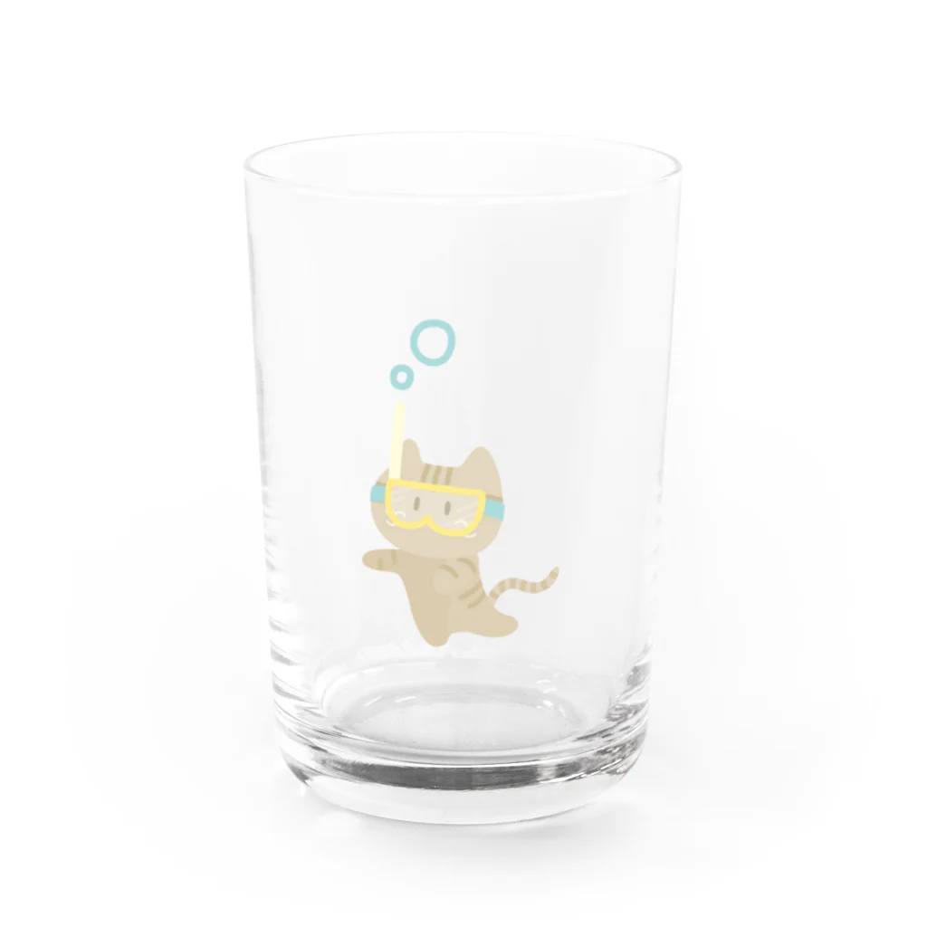 めいどいんおばけのおよげ！ねこちゃんず トラ Water Glass :front