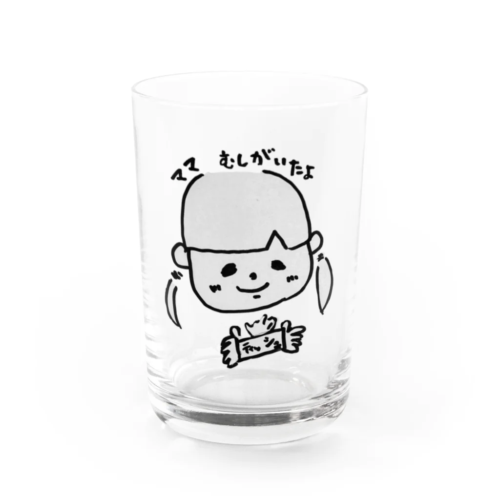 markodaniのうー「ママ！ほらティッシュ！」 Water Glass :front