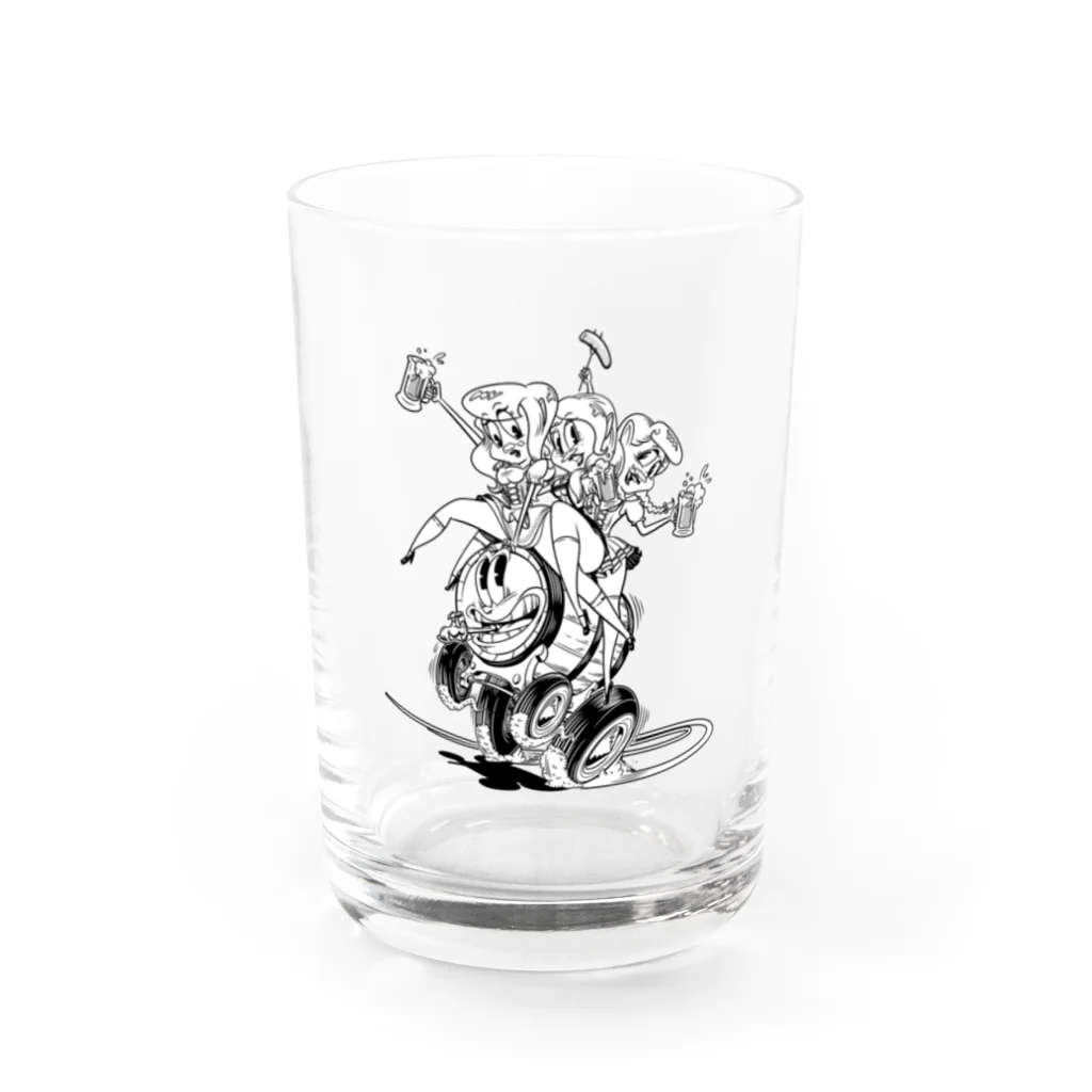 nidan-illustrationの"WHITE MUSTACHE CLUB"(タイトルなし) Water Glass :front