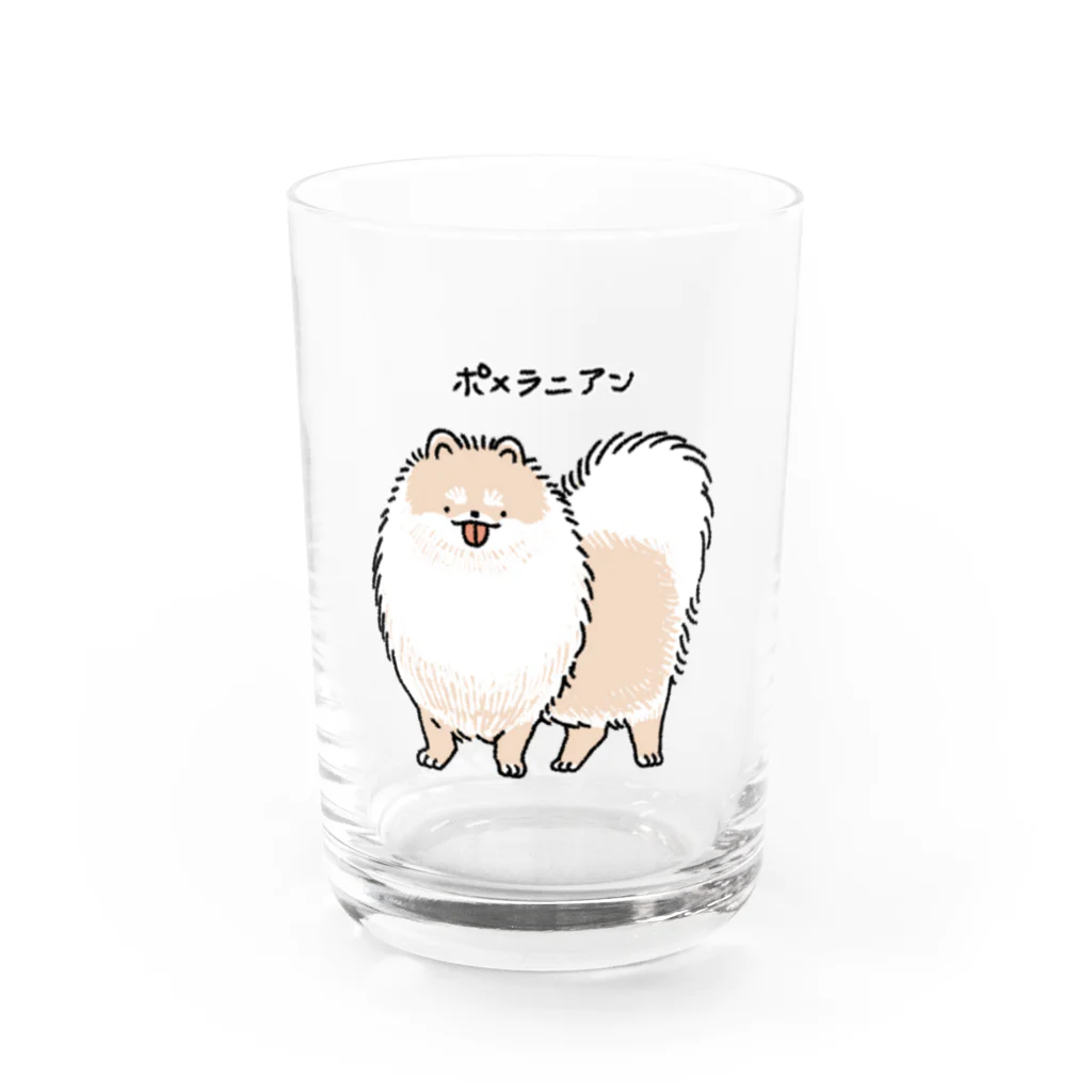 くもりのクリームぽめ Water Glass :front