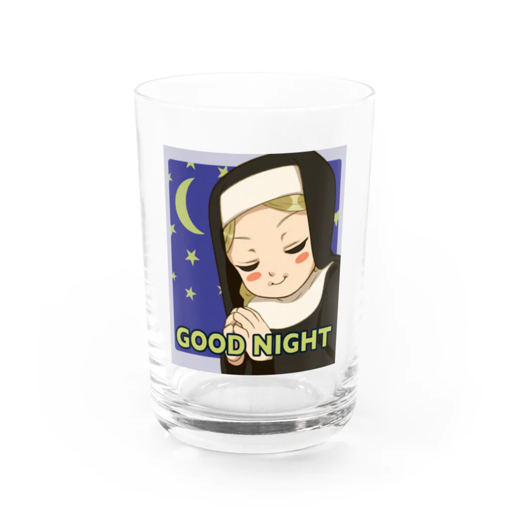 星越し屋のGOODNIGHTシスターちゃん Water Glass :front