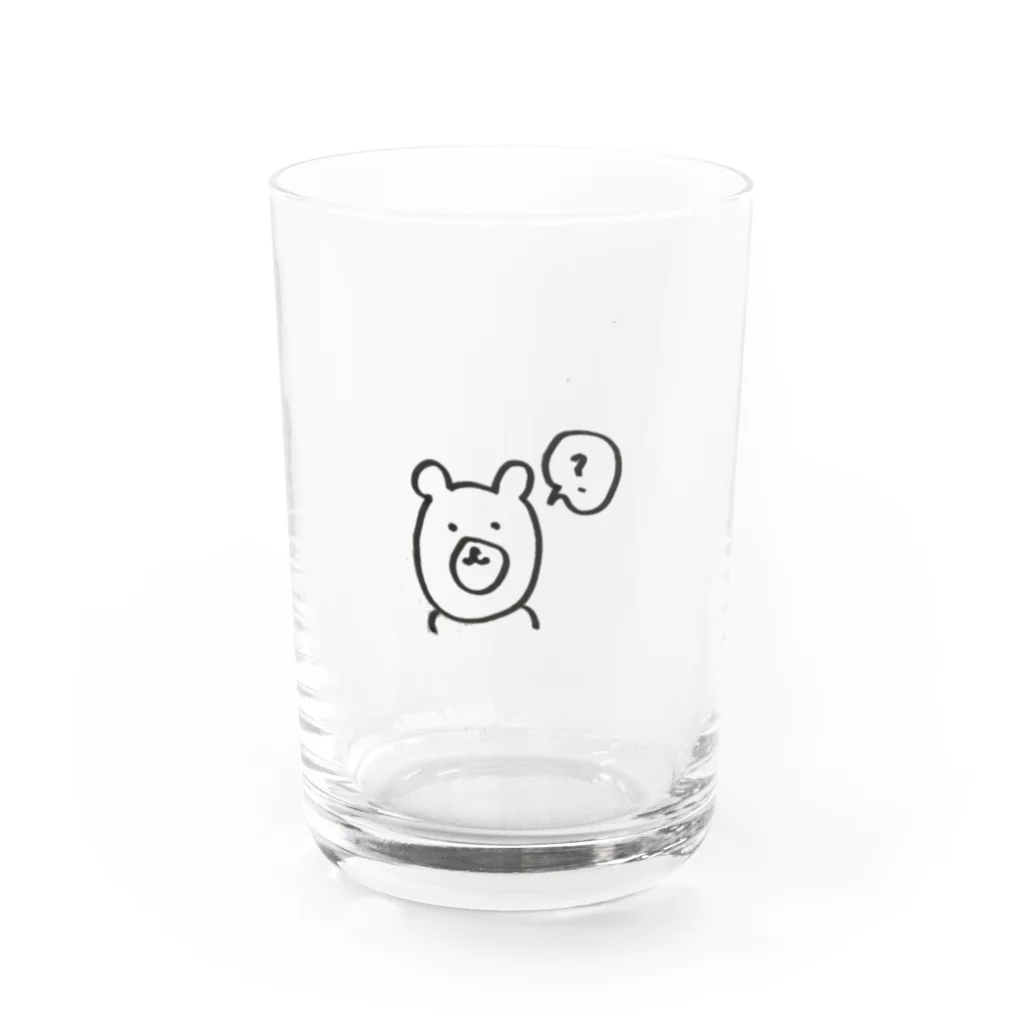 チーム女子の味方のくま Water Glass :front