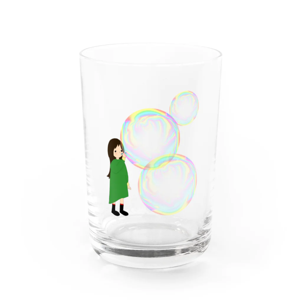 すんこ雑貨店のシャボン玉ふうこ Water Glass :front