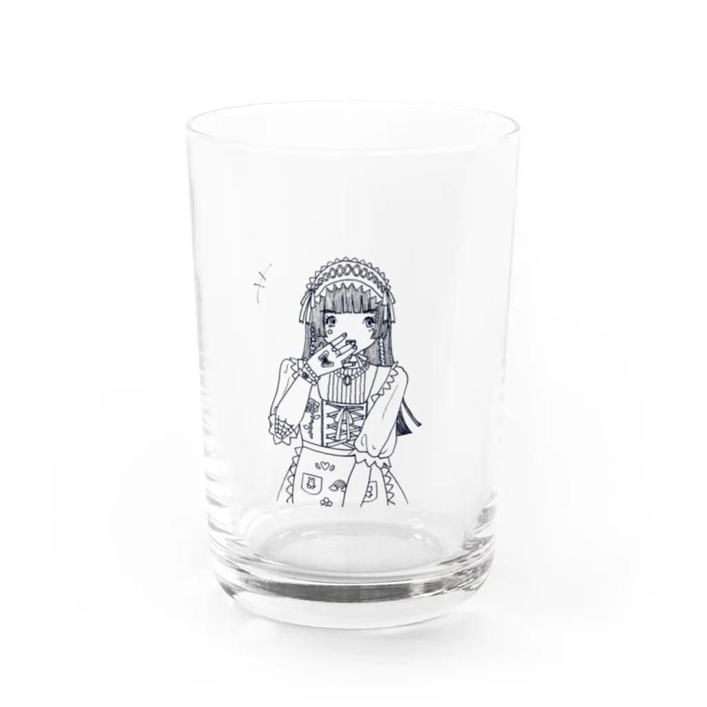 くまちくまお屋さんのゲラゲラデコラチャン Water Glass :front