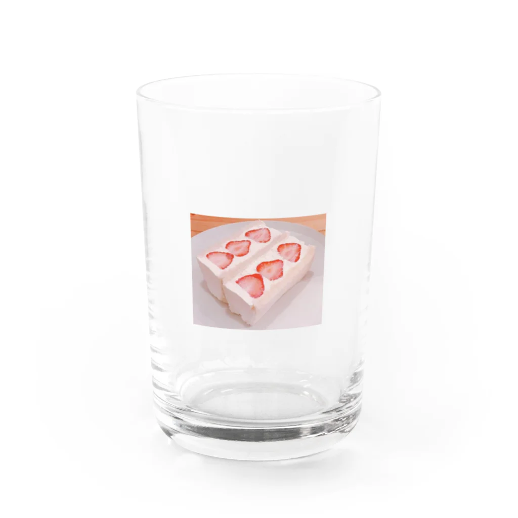 癒しショップのショートケーキ Water Glass :front