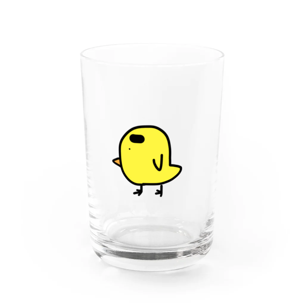 hiyowaの太眉ひよこ Water Glass :front