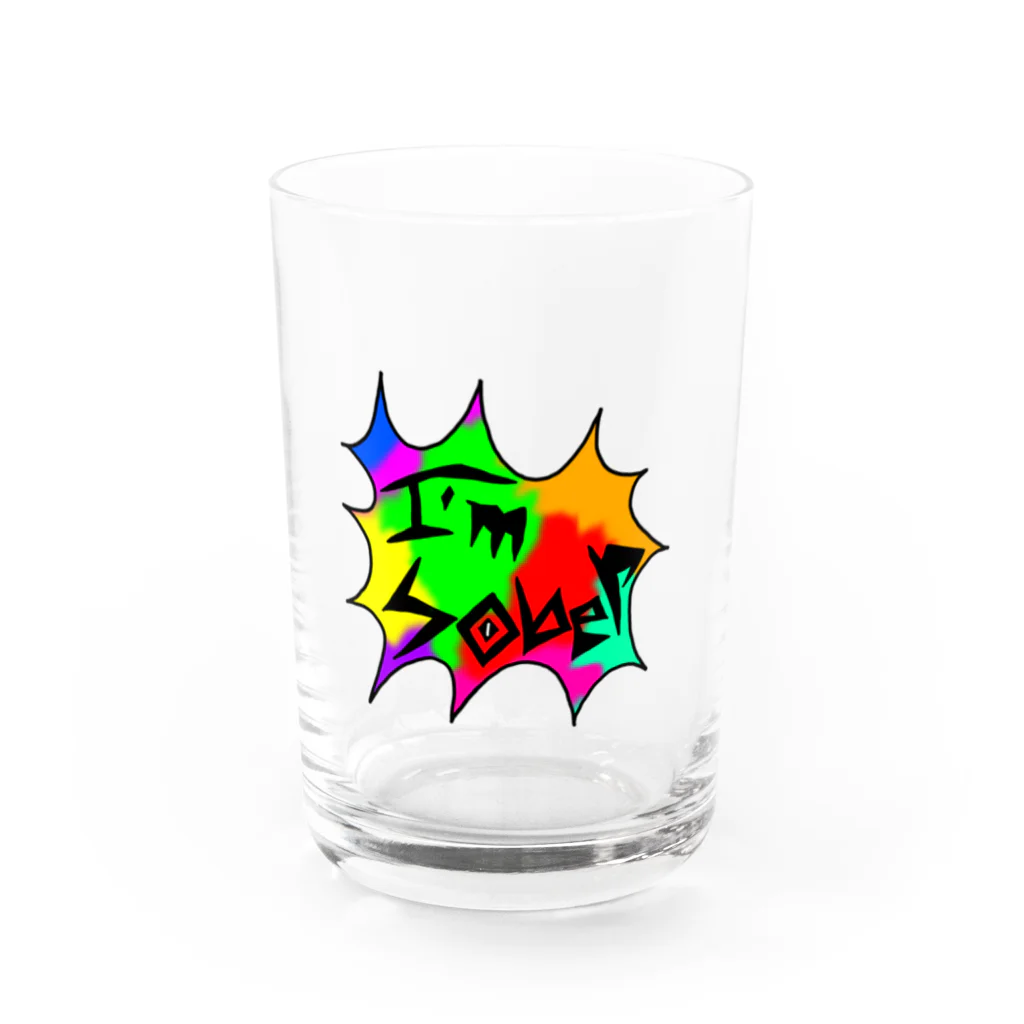 Junxy popのI'm sober  Water Glass :front