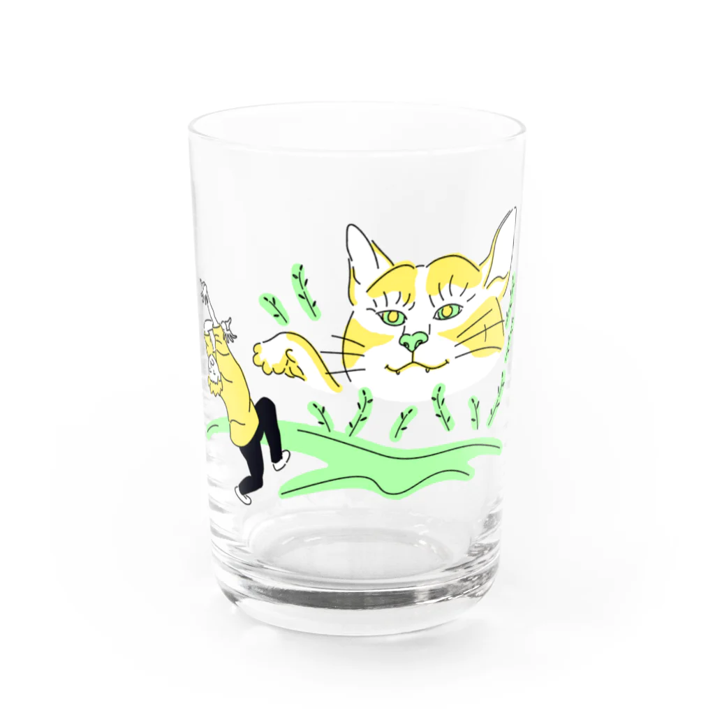 トラポ商店のバケネコ Water Glass :front