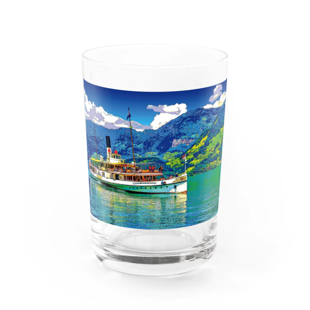 GALLERY misutawoのスイス ルツェルン湖の汽船 Water Glass :front