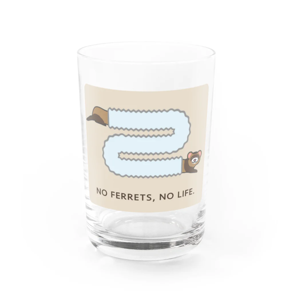 白鼬舎のNo ferrets, no life. セーブル Water Glass :front