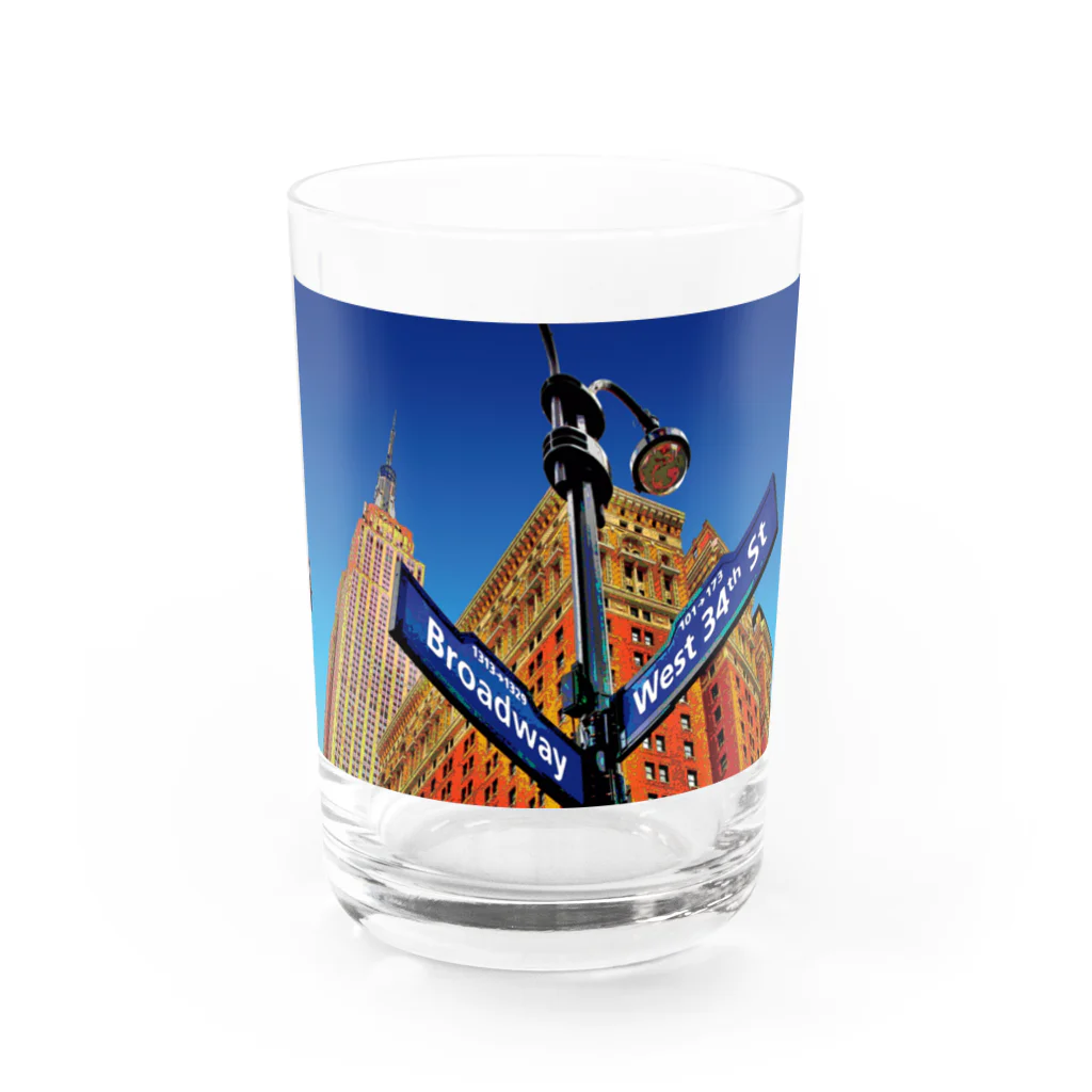 GALLERY misutawoのニューヨーク34thストリート Water Glass :front