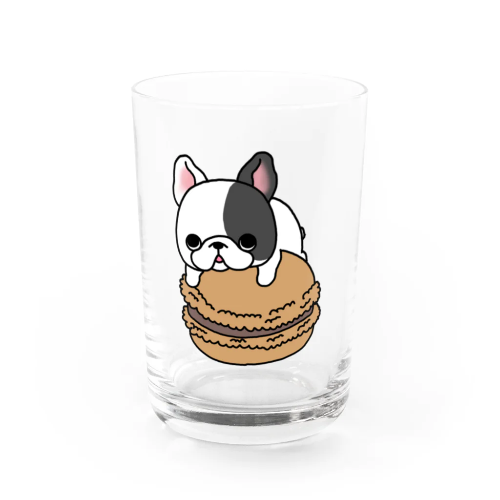 2216studioのマカロン大好きフレブルちゃん。ヒダリパンチ。 Water Glass :front